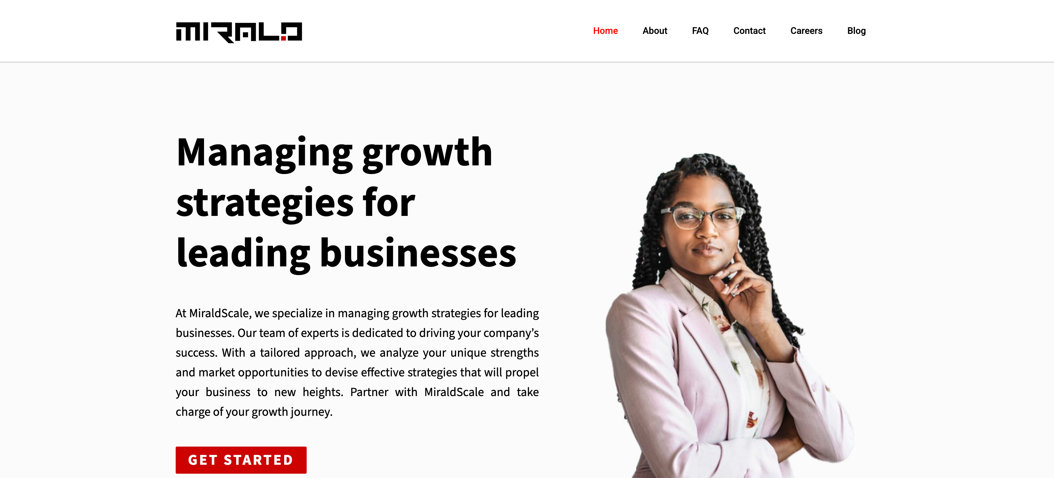 Mirald Scale growth platform homepage